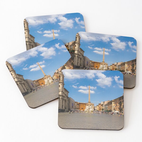 Item preview, Piazza Navona In Rome With Fountain Of The Four Rivers And Crowds On Sunny Day designed and sold by Nmallia.
