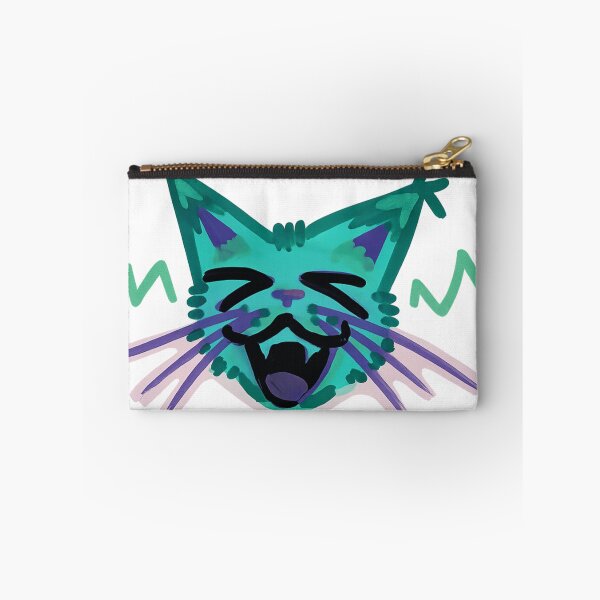 Item preview, Y2K Green Lynx Cat Face Laughing Rave Sticker Graphic designed and sold by Spooky-Fluffy.