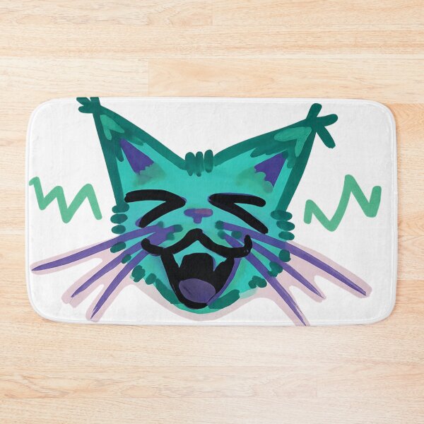 Item preview, Y2K Green Lynx Cat Face Laughing Rave Sticker Graphic designed and sold by Spooky-Fluffy.