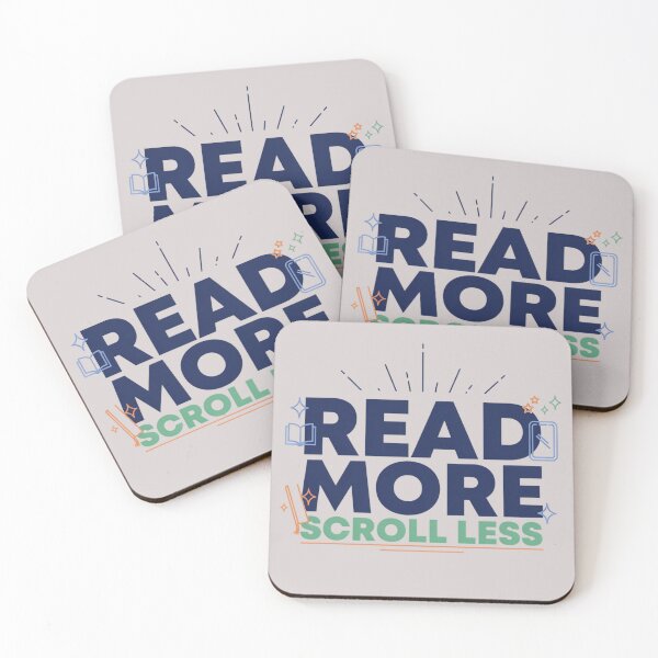 Item preview, Read More Scroll Less Book Lover Motivational Design designed and sold by GiftLore Studio.