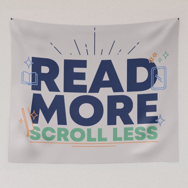 Item preview, Read More Scroll Less Book Lover Motivational Design designed and sold by GiftLore Studio.