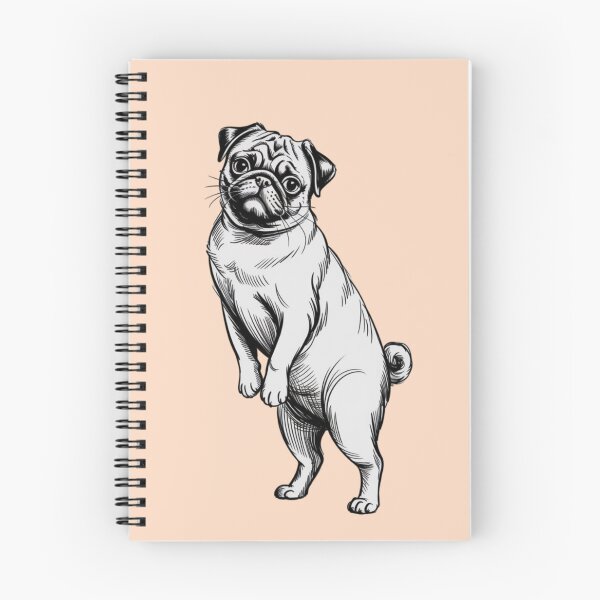 Item preview, A black and white artistic sketch of a pug designed and sold by 123ks.