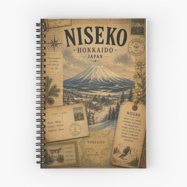 Item preview, Niseko Hokkaido Vintage Travel Collage | Mount Yotei Winter Heritage designed and sold by CosmicAnomaly.