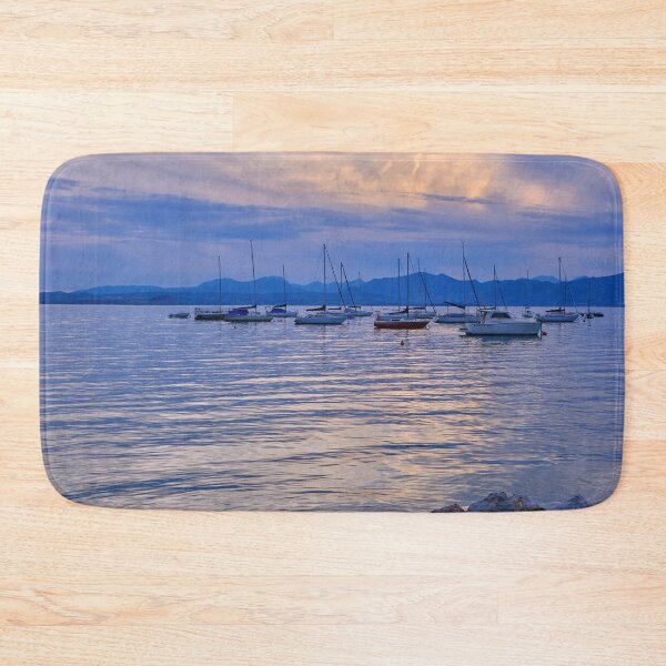 Item preview, Bardolino Blue Hour with silhouetted Yachts designed and sold by Violaman.