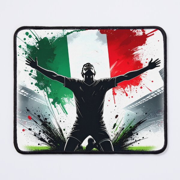 Item preview, Mexico Soccer Player Art — Mexican Football Flag Action Fan Print designed and sold by icemanphotos.