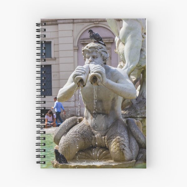 Item preview, Marble Fountain Statue Spouting Water With Pigeons Perched on Head and Basin designed and sold by Nmallia.