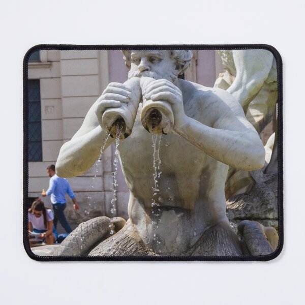 Item preview, Marble Fountain Statue Spouting Water With Pigeons Perched on Head and Basin designed and sold by Nmallia.