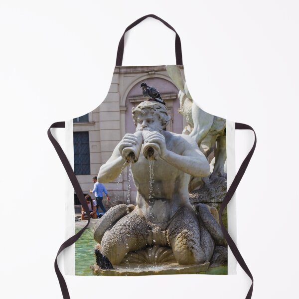 Item preview, Marble Fountain Statue Spouting Water With Pigeons Perched on Head and Basin designed and sold by Nmallia.