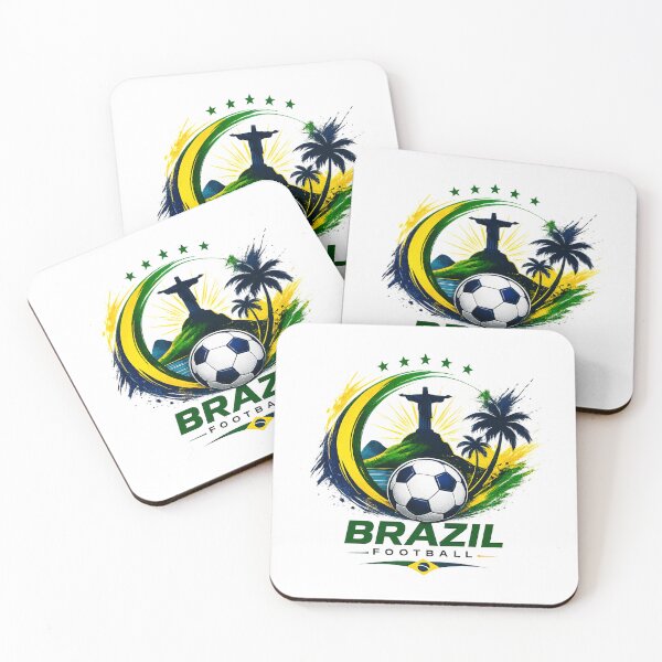 Item preview, Brazil Football Ultra Modern Minimal Color Blast Design designed and sold by TKOprintdesigns.