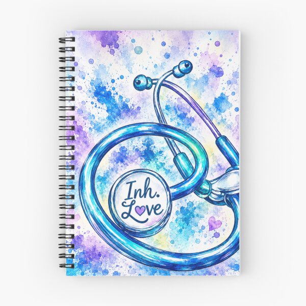 Item preview, Inh. Love | Watercolor Respiratory Therapist Stethoscope designed and sold by CollectionsJEm.