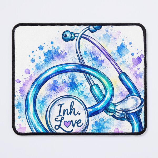 Item preview, Inh. Love | Watercolor Respiratory Therapist Stethoscope designed and sold by CollectionsJEm.