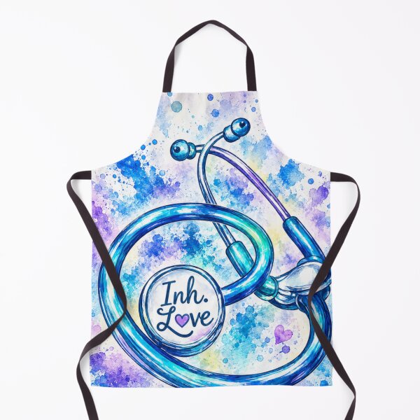Item preview, Inh. Love | Watercolor Respiratory Therapist Stethoscope designed and sold by CollectionsJEm.