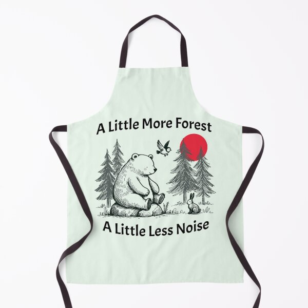 Item preview, A Little More Forest A Little Less Noise Bear and Bunny Woodland Nature Design designed and sold by Sachie's Studio.