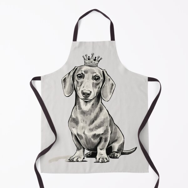 Item preview, single cute dachshund wearing a princess crown  designed and sold by 123ks.