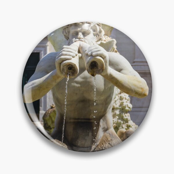 Item preview, Marble Fountain Statue Spouting Water With Pigeons Perched on Head and Basin designed and sold by Nmallia.