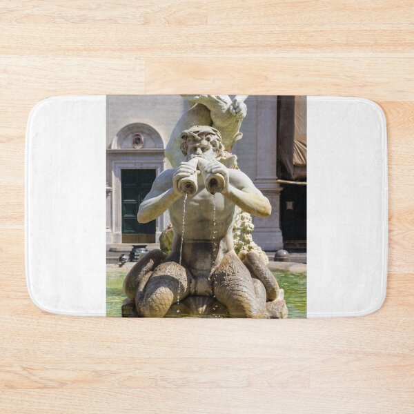 Item preview, Marble Fountain Statue Spouting Water With Pigeons Perched on Head and Basin designed and sold by Nmallia.