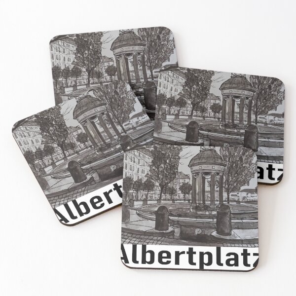 Item preview, Artesian well at Albertplatz – Dresden Neustadt Ink Drawing 2 designed and sold by UMA Urban Sketch.