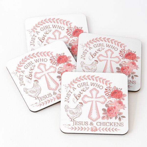 Item preview, Just a Girl Who Loves Jesus & Chickens | Christian Farmhouse Faith Design | Chicken Lover Gift designed and sold by JupiterLemons.