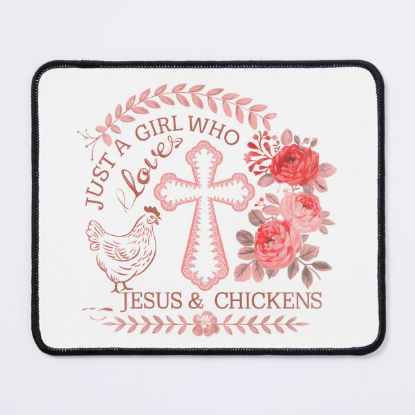 Item preview, Just a Girl Who Loves Jesus & Chickens | Christian Farmhouse Faith Design | Chicken Lover Gift designed and sold by JupiterLemons.