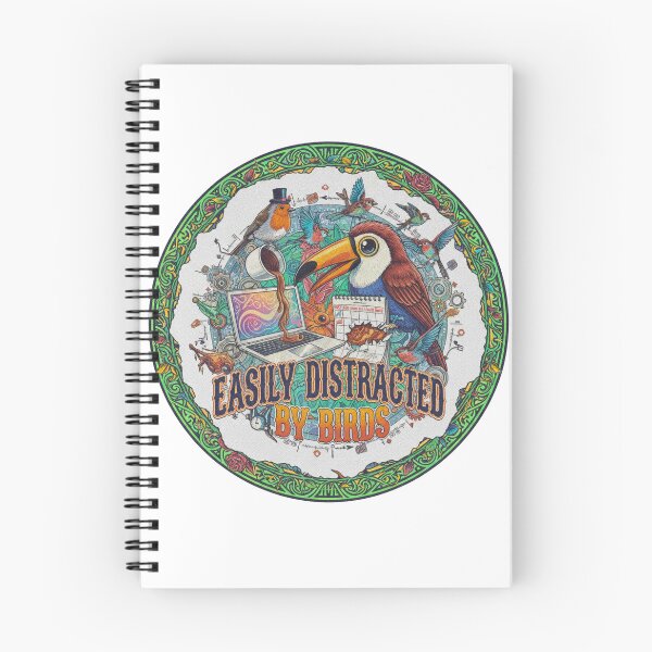 Item preview, Easily Distracted By Birds - Funny Birdwatcher Birder Art designed and sold by FitEnvy.