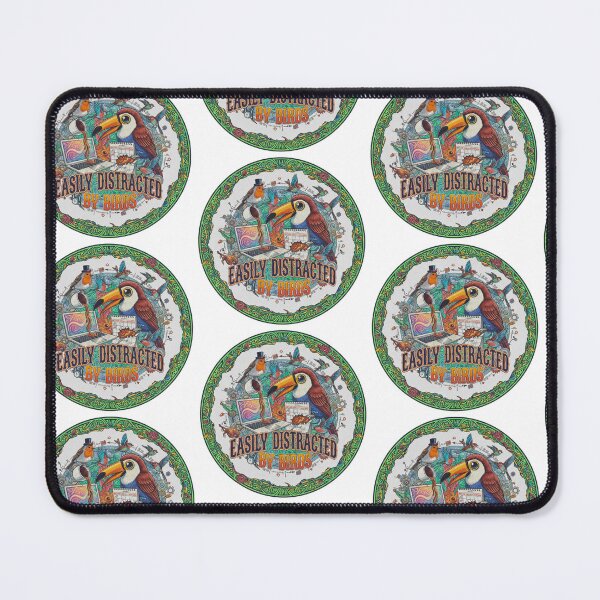 Item preview, Easily Distracted By Birds - Funny Birdwatcher Birder Art designed and sold by FitEnvy.