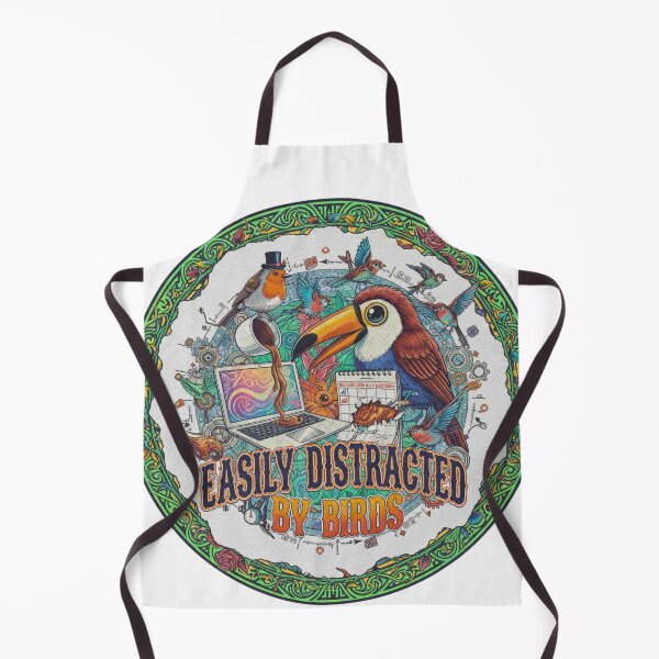 Item preview, Easily Distracted By Birds - Funny Birdwatcher Birder Art designed and sold by FitEnvy.
