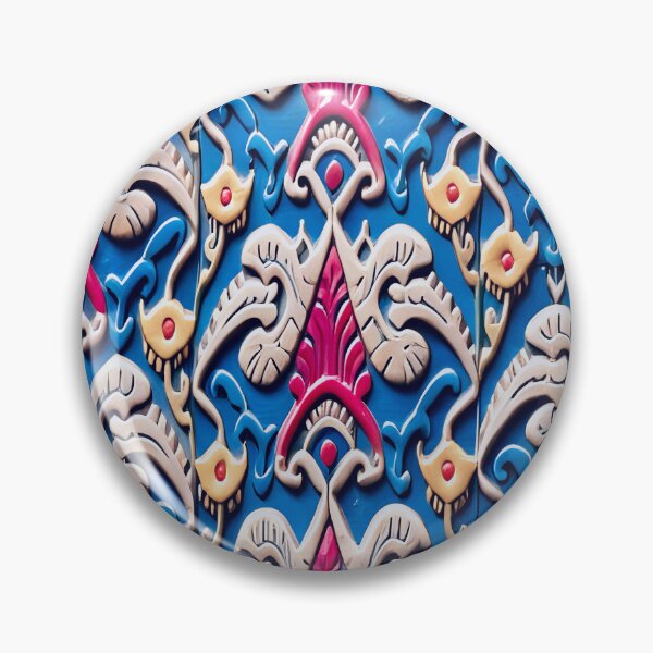 Item preview, Shakhrisyabz Suzani Uzbekistan Embroidery Print designed and sold by Vicky Brago-Mitchell®.