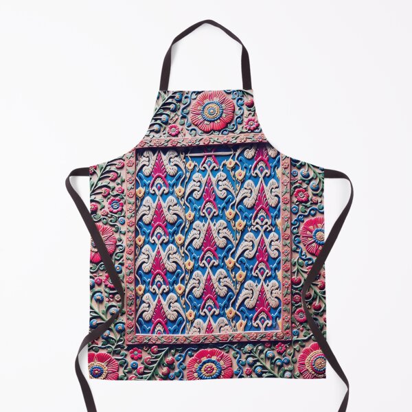 Item preview, Shakhrisyabz Suzani Uzbekistan Embroidery Print designed and sold by Vicky Brago-Mitchell®.