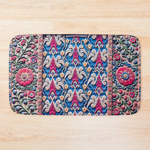 Item preview, Shakhrisyabz Suzani Uzbekistan Embroidery Print designed and sold by Vicky Brago-Mitchell®.