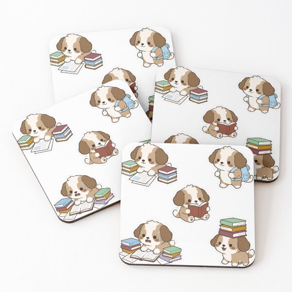 Item preview, Cute Study Dog Sticker Pack | Kawaii Reading dogs, Book Lover & Student Aesthetic Stickers chibi puppy lover designed and sold by Art IN Pack.