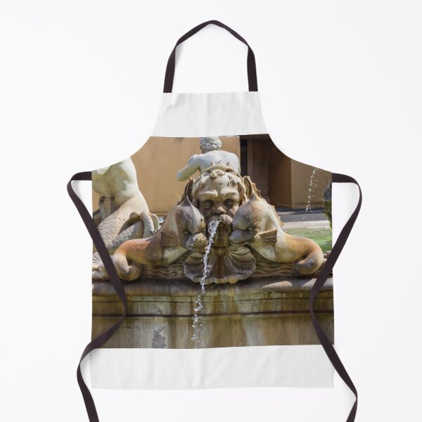 Item preview,  Ornate Stone Fountain Sculpture With Mythical Dolphin Heads Spouting Water in Historic European Square designed and sold by Nmallia.
