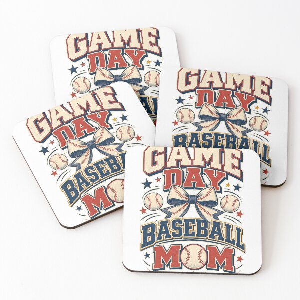 Item preview, Game Day Baseball Mom Retro Bow Sports Design designed and sold by CatalystAI.