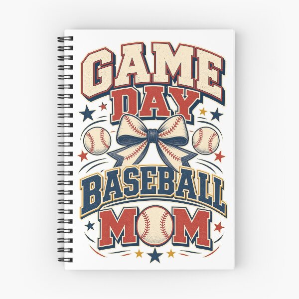 Item preview, Game Day Baseball Mom Retro Bow Sports Design designed and sold by CatalystAI.