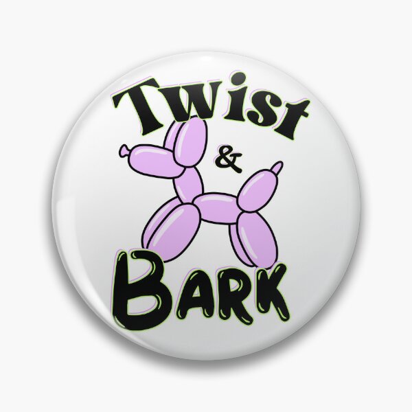 Item preview, Twist and Bark Retro Balloon Dog Neon Pop Art | Black Text Edition designed and sold by SunandShade.