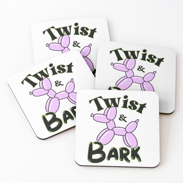 Item preview, Twist and Bark Retro Balloon Dog Neon Pop Art | Black Text Edition designed and sold by SunandShade.