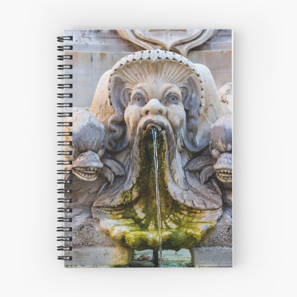 Item preview, Ornate Stone Fountain Sculpture With Mythical Dolphin Heads Spouting Water in Historic European Square designed and sold by Nmallia.