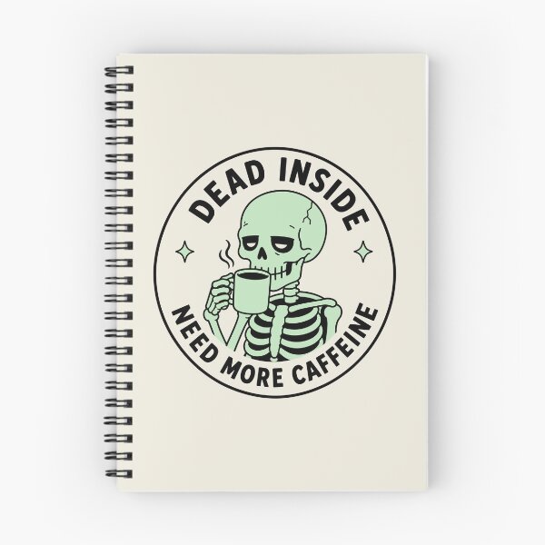 Item preview, Mint Green Skeleton Drinking Coffee Funny Dead But Caffeinated Design designed and sold by American Spirit.