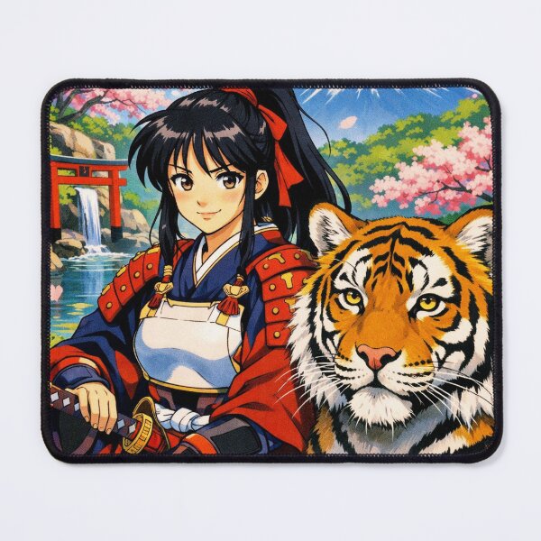 Item preview, Samurai woman with tiger designed and sold by ReneMM.