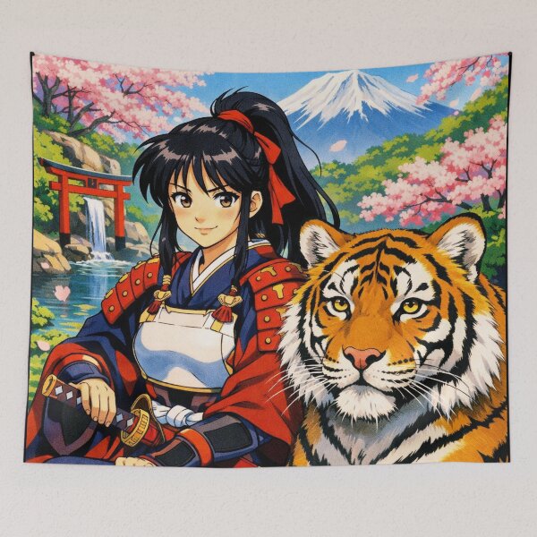 Item preview, Samurai woman with tiger designed and sold by ReneMM.