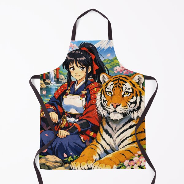 Item preview, Samurai woman with tiger designed and sold by ReneMM.