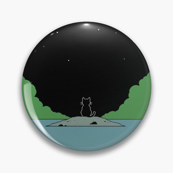 Item preview, Moonlit Cat By The Lake designed and sold by ChocoMellowCo.