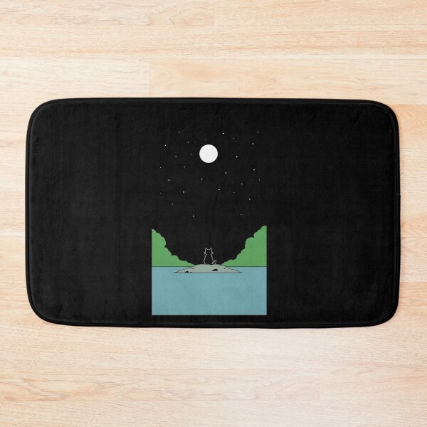 Item preview, Moonlit Cat By The Lake designed and sold by ChocoMellowCo.