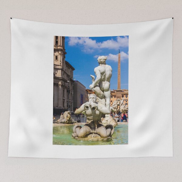 Item preview, Piazza Navona Fountain With Baroque Statues And Obelisk In Rome City Center designed and sold by Nmallia.
