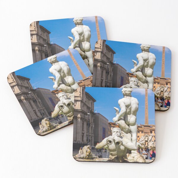 Item preview, Piazza Navona Fountain With Baroque Statues And Obelisk In Rome City Center designed and sold by Nmallia.