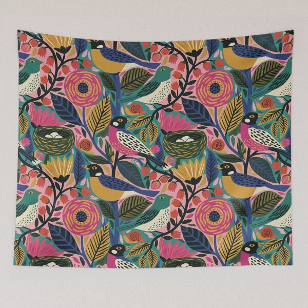 Item preview, Birds and flowers designed and sold by Artlizzard.