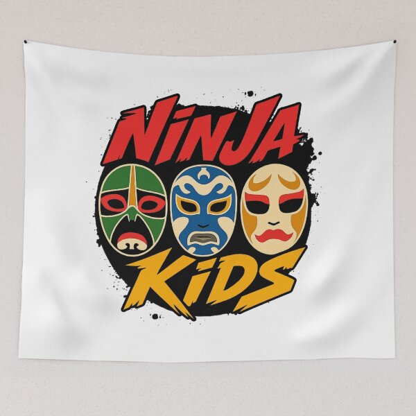 Item preview, Ninja Kids Logo Action Masks Retro Style Two designed and sold by killem667.