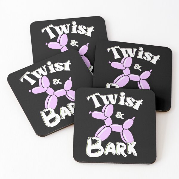 Item preview, Twist and Bark Retro Balloon Dog Neon Pop Art | White Text Edition designed and sold by SunandShade.