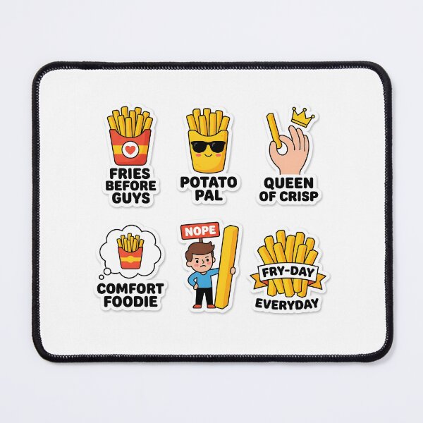 Item preview, French Fries Over Guys Funny Comfort Food Satire designed and sold by yanejoy.