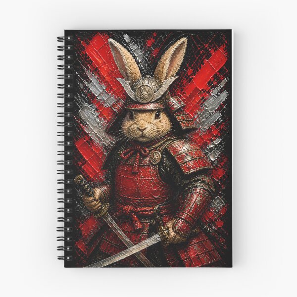 Item preview, Brave Japanese Ronin Samurai Rabbit Dark Aesthetic Art designed and sold by Vista Atelier.