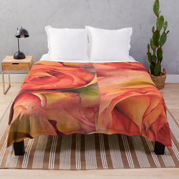 Item preview, Vintage Peach and Orange Rose Digital Painting Art designed and sold by BalkanBloom.